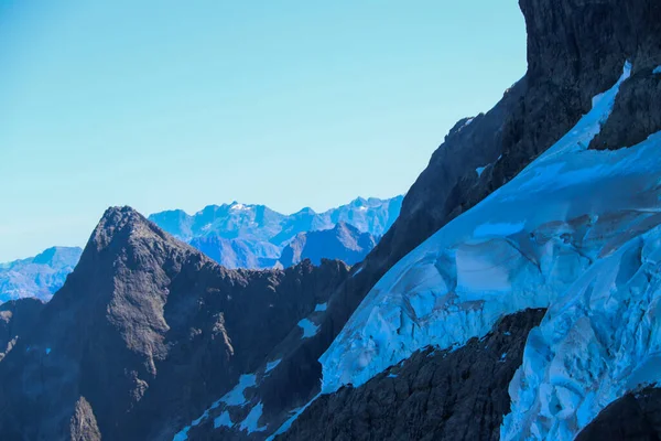 South Island Bergen Boerderijen Bossen Van Nieuw Zeeland Zomer Van — Stockfoto