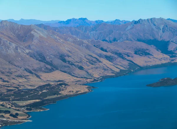 South Island Bergen Boerderijen Bossen Van Nieuw Zeeland Zomer Van — Stockfoto