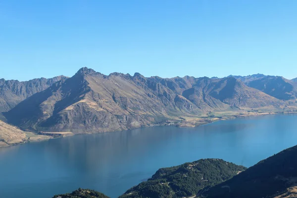 South Island Bergen Boerderijen Bossen Van Nieuw Zeeland Zomer Van — Stockfoto