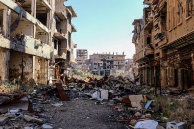 2020 'de Suriye çölündeki antik Palmerya kenti.