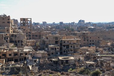 2020 'de Suriye çölündeki antik Palmerya kenti.