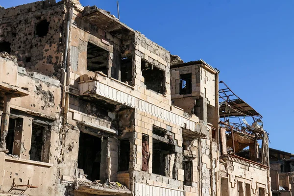 Город Дейр Зор Сирии Разрушенный Игил 2020 Году Повседневная Жизнь — стоковое фото