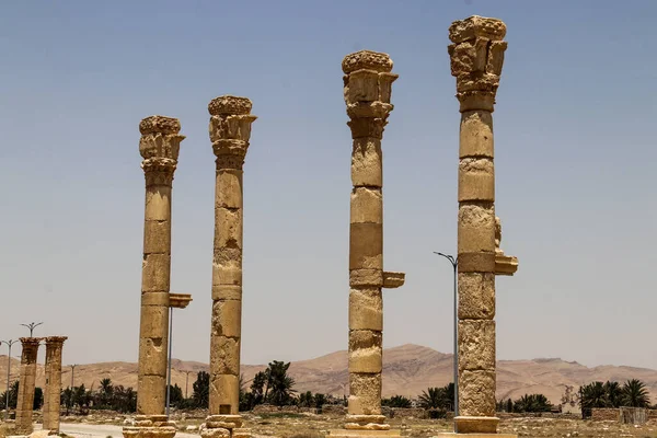 Die Antike Stadt Palmerya Der Syrischen Wüste Jahr 2020 — Stockfoto