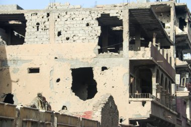 2020 'de Suriye çölündeki antik Palmerya kenti.