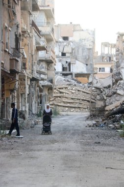 2020 'de Suriye çölündeki antik Palmerya kenti.