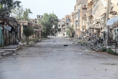 2020 'de Suriye çölündeki antik Palmerya kenti.