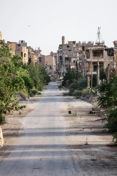 Місто Дір Зейр Сирії Зруйноване Ідіс 2020 Році Щоденне Життя — стокове фото