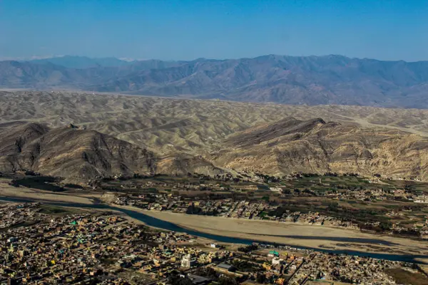 Voo Entre Cabul Jalalabad Janeiro 2020 Final Inverno — Fotografia de Stock