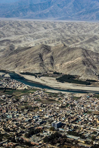 Voo Entre Cabul Jalalabad Janeiro 2020 Final Inverno — Fotografia de Stock