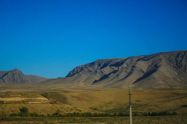 Drive Uzbekistan Afghanistan Summer 2020 Desert — Stock Photo, Image