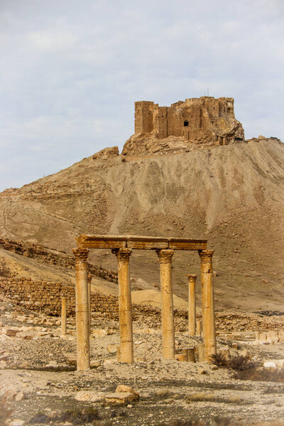 The ancient city of Palmerya in the Syrian desert in 2020