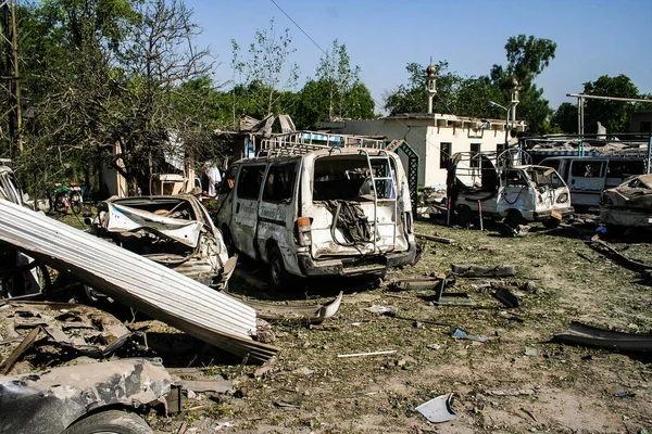 珍珠大陆酒店2009年在巴基斯坦白沙瓦发生爆炸 — 图库照片