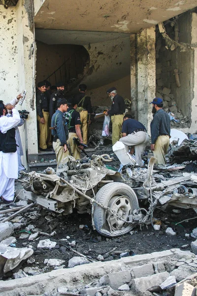 Взрыв Отеле Pearl Continental 2009 Году Пешаваре Пакистан — стоковое фото