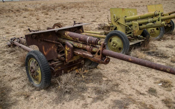 Alte Gepanzerte Fahrzeuge Gewehre Und Panzer Gardez Afghanistan — Stockfoto