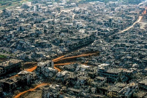 Zničení Palestinského Tábora Severu Zimě Roku 2020 Horách — Stock fotografie