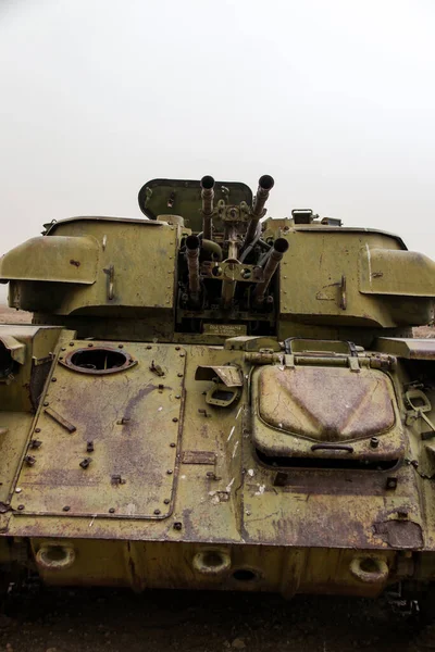 Oude Gepantserde Voertuigen Militaire Escortes Geweren Tanks Gardez Afghanistan — Stockfoto