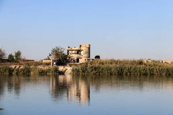 Pesca Río Éufrates Siria Diciembre 2020 — Foto de Stock