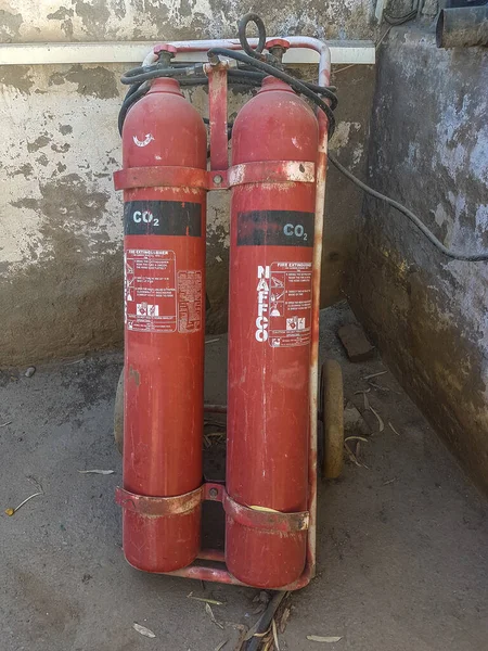 Used Worn Out Co2 Fire Extinguishers Afghanistan 2017 — Stock Photo, Image