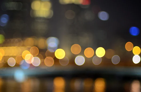 Licht in de stad met uit focus — Stockfoto