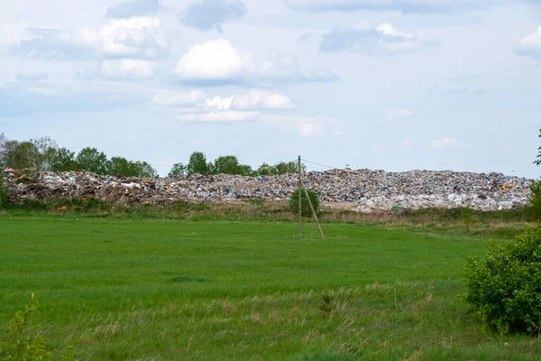 Discarica Rifiuti Domestici Natura Disastro Ambientale — Foto Stock