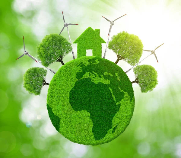 Green eco planet — Stock Photo, Image