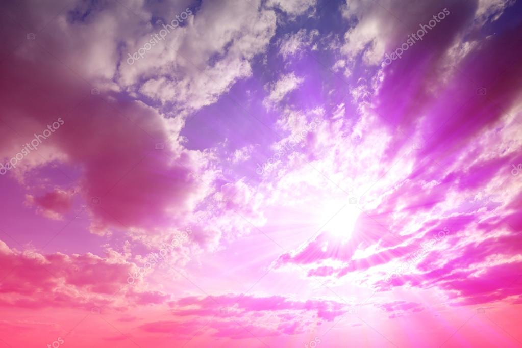 Colorful sky with clouds at sunset. Stock Photo by ©vencav 109623306