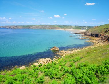 Atlantik Okyanusu kıyısında Pointe du, Van, Fransa 