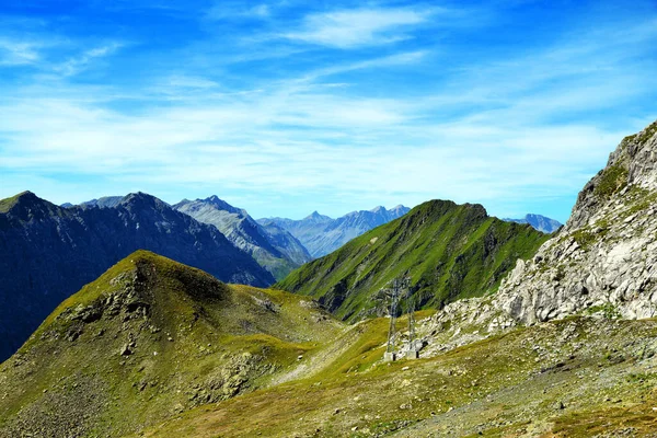 Horská Krajina Nad Městem Davos Kanton Grisons Švýcarsko — Stock fotografie