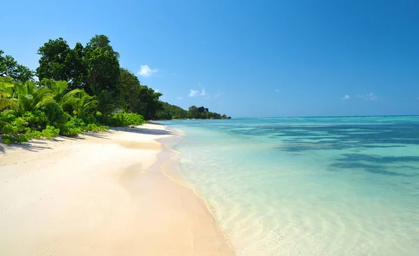 Stranden Anse Union Digue Island Indiska Oceanen Seychellerna — Stockfoto