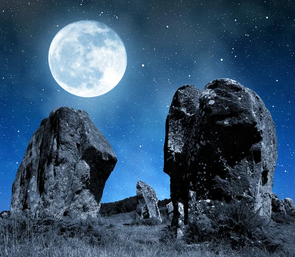 Monuments mégalithiques menhirs à Carnac — Photo