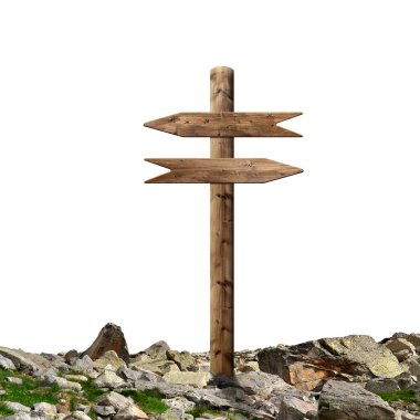 ahşap ok yol levhası