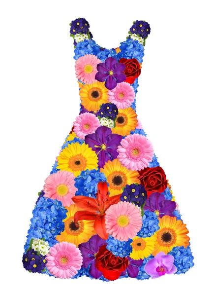 Vestido de mujer de flores de primavera — Foto de Stock