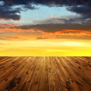 güzel renkli gün batımı