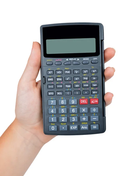 Hand with calculator — Stock Photo, Image