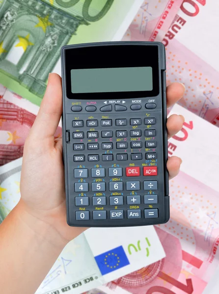 Hands with calculator — Stock Photo, Image