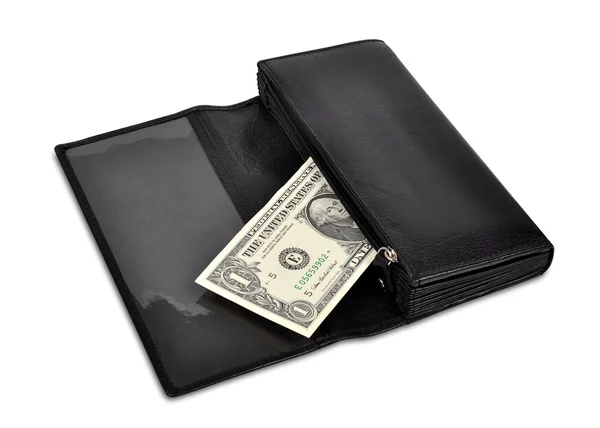 Dollarn i plånbok — Stockfoto