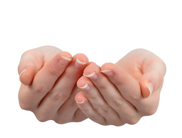 Empty female teen hands — Stock Photo, Image