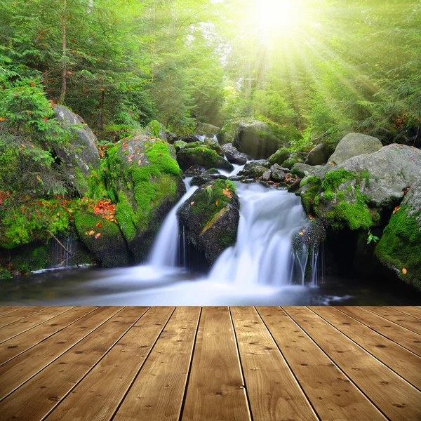 Cascada en un arroyo de montaña . —  Fotos de Stock