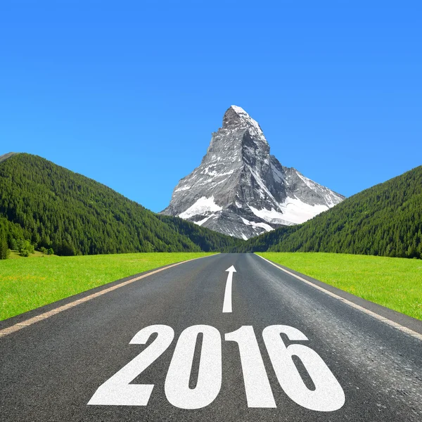 Вперед, до нового року 2016 — стокове фото