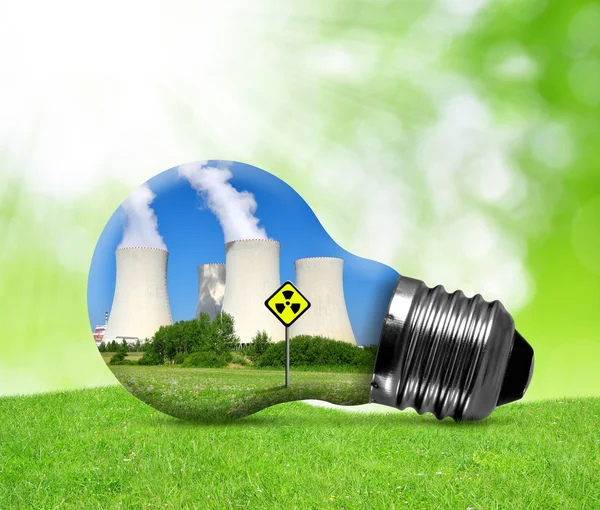 Nuclear power plant in bulb. — Stock Photo, Image