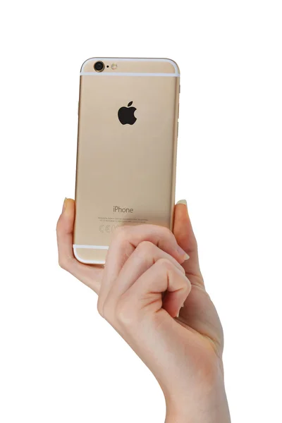 Femme main tenant Apple iPhone 6 Smart Phone — Photo