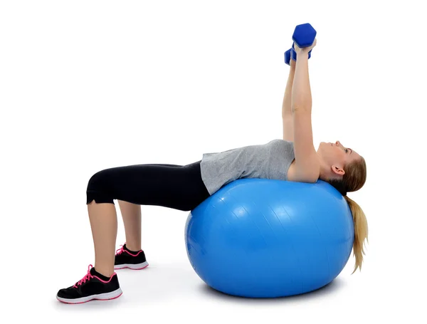 Cvičení cvičení fitness aerobic dívka — Stock fotografie