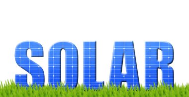 Güneş enerjisi panelleri güneş Word'den