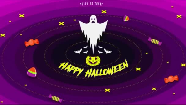 Joyeux Halloween Sur Fond Scintillant Effrayant — Video