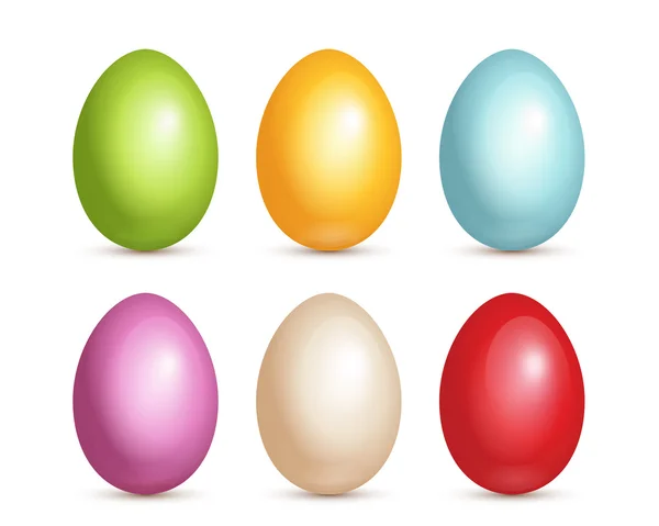 Conjunto de cor ovos de Páscoa —  Vetores de Stock