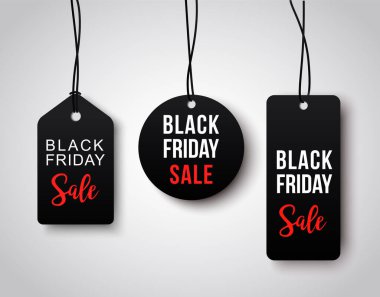 Kara Cuma pankartı. Vektör illüstrasyonu