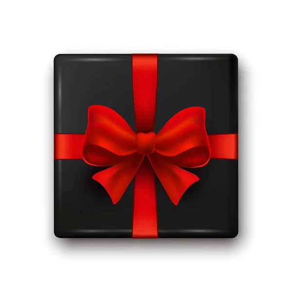 Des Boîtes Cadeaux Noires Réalistes Illustration Vectorielle — Image vectorielle