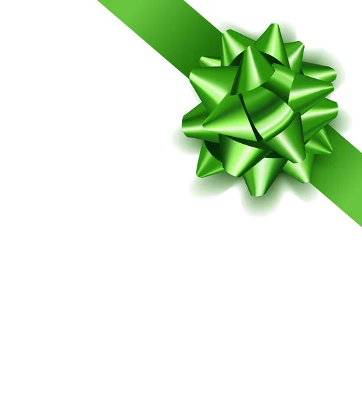 Gift Green Bow Vector Illustration — Stock Vector