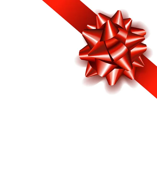 Cadeau Arc Rouge Illustration Vectorielle — Image vectorielle