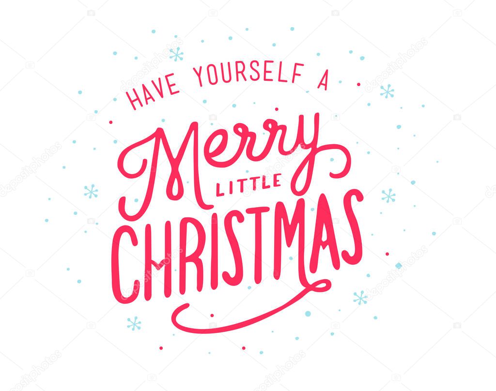 Merry Christmas Typography. Vector illustration